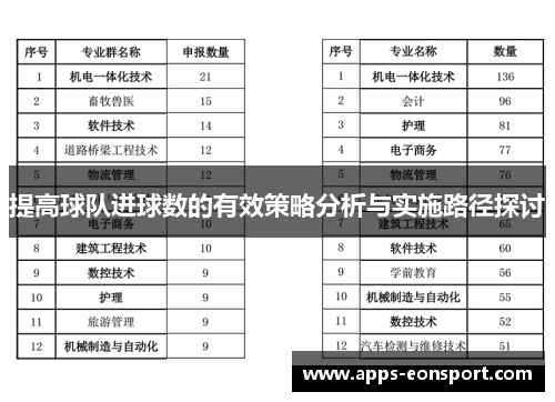 提高球队进球数的有效策略分析与实施路径探讨